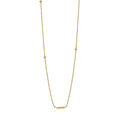 A signature layering piece. Gold link necklace with 18K gold beaded stations.