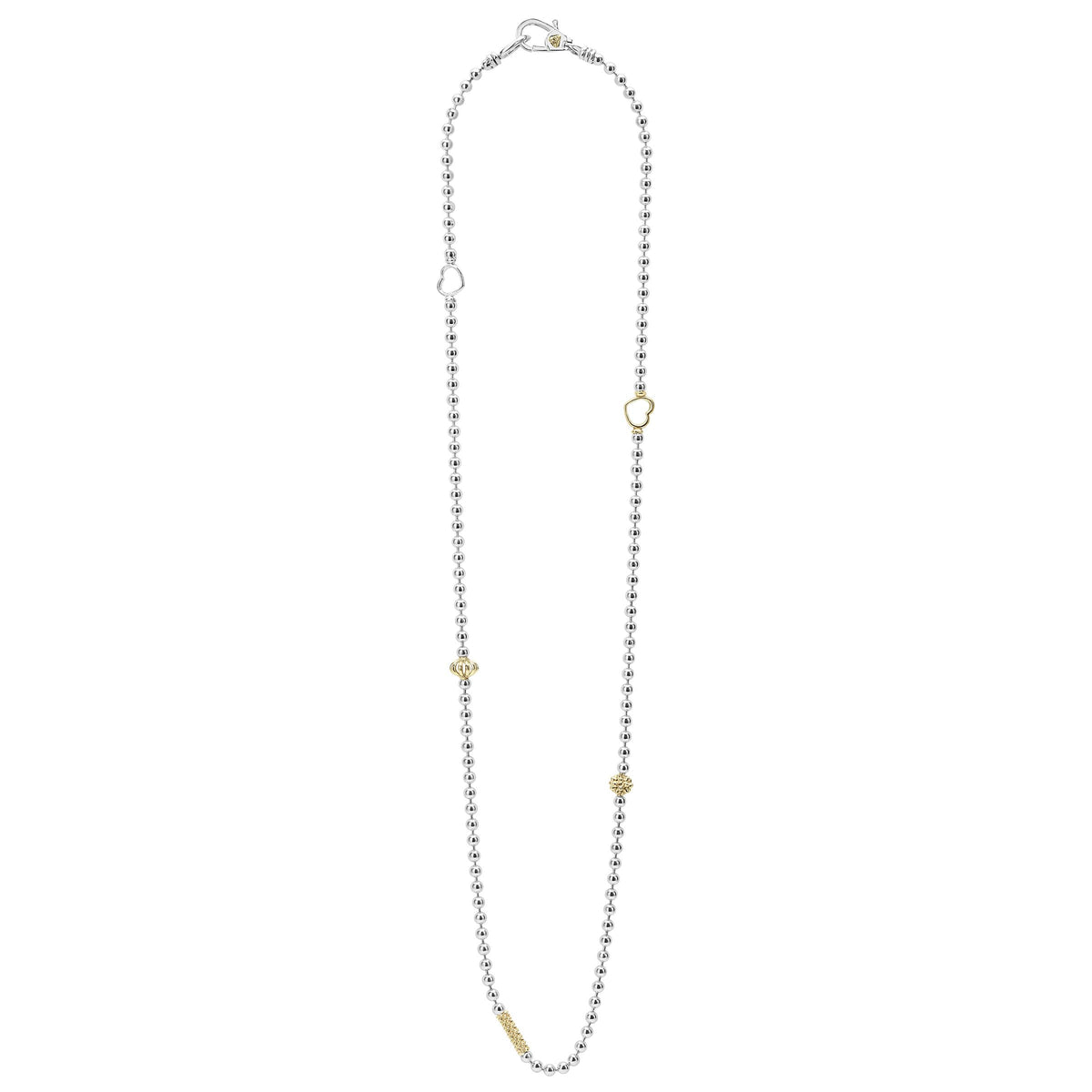 Caviar Icon Silver Caviar Beaded Necklace