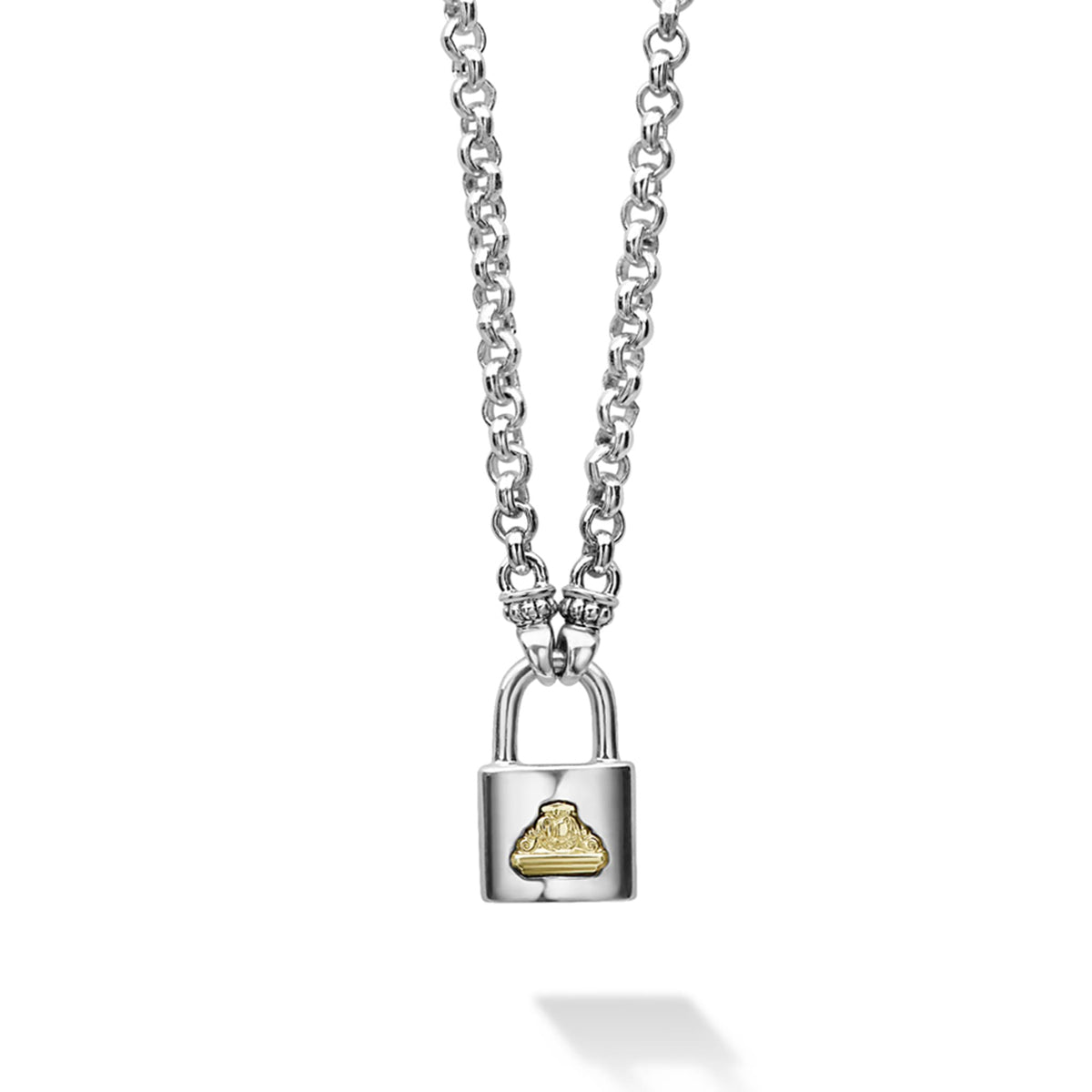 Sterling Silver Lock Pendant Necklace