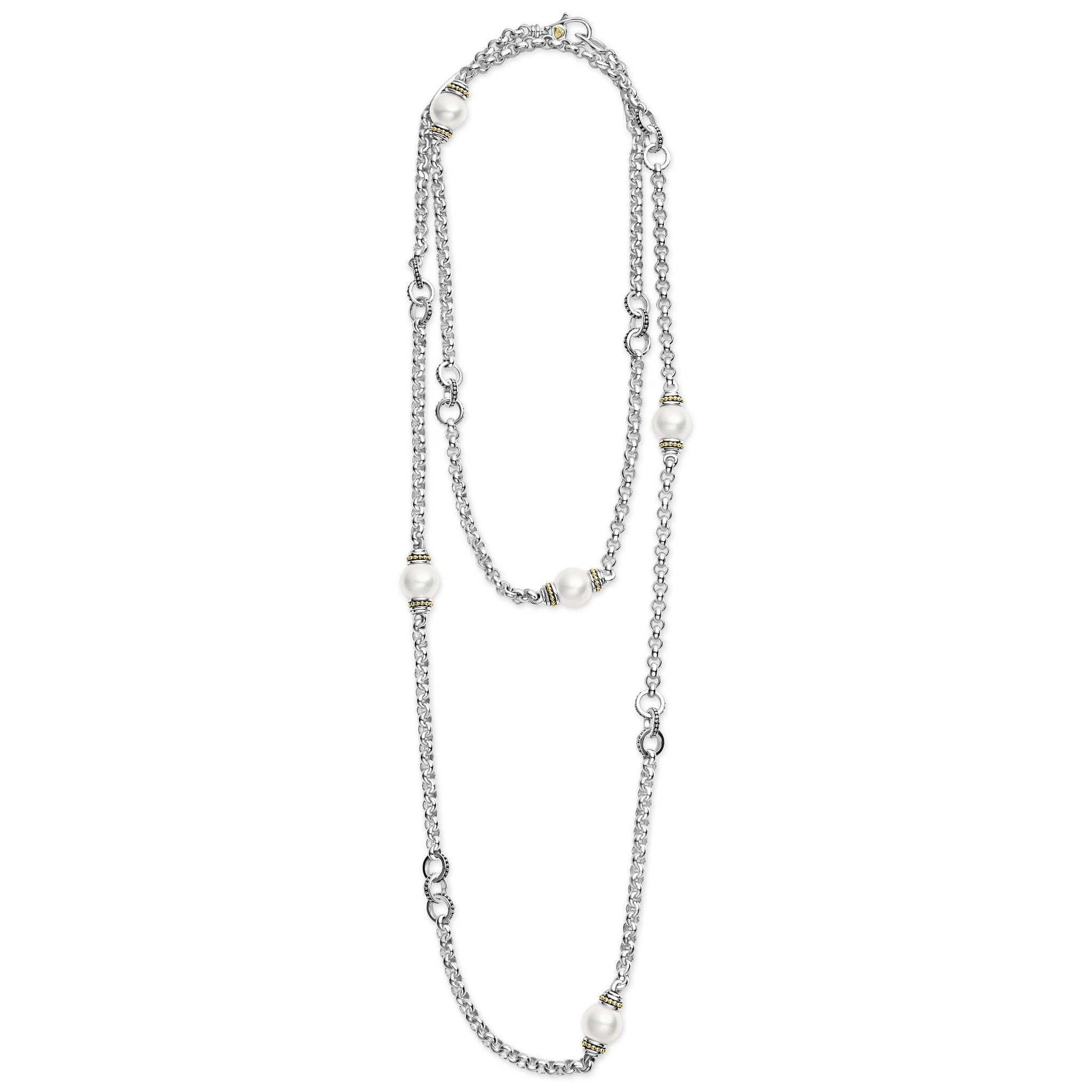 Luna Five Pearl Link Necklace