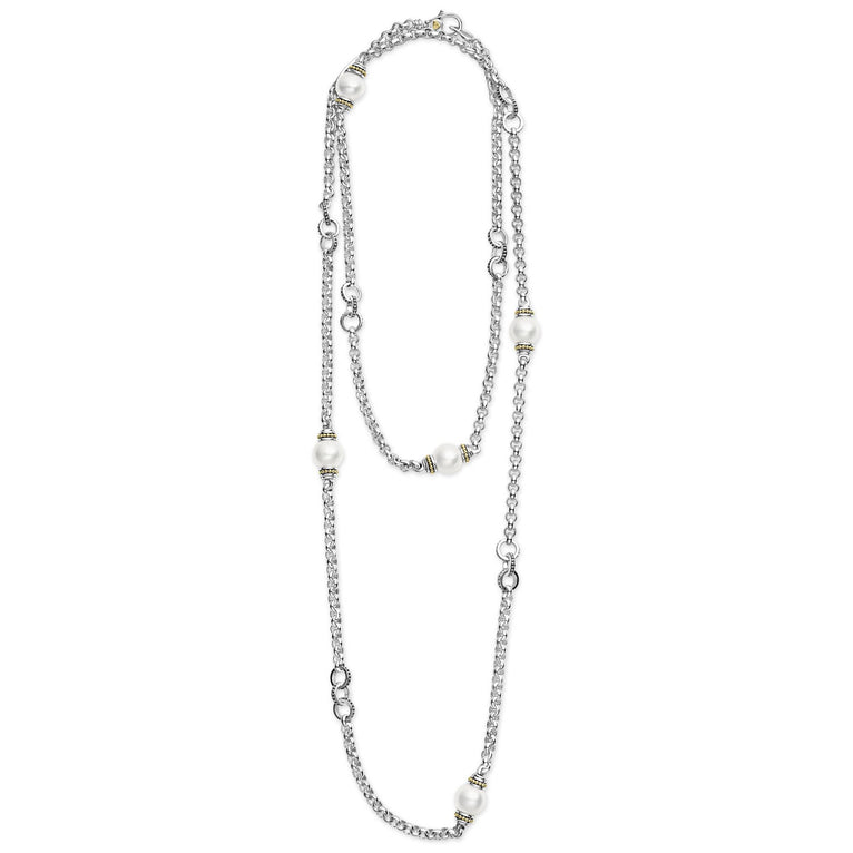 Luna Five Pearl Link Necklace