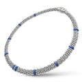 Blue Caviar Ultramarine Single Station Diamond Caviar Necklace