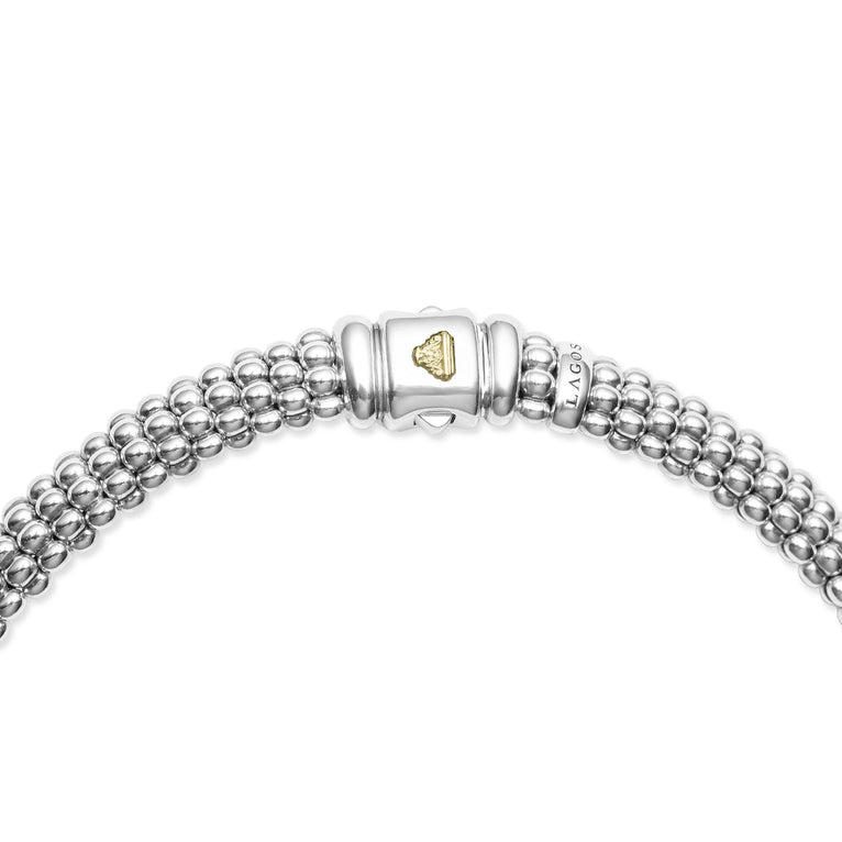 Blue Caviar Ultramarine Single Station Diamond Caviar Necklace
