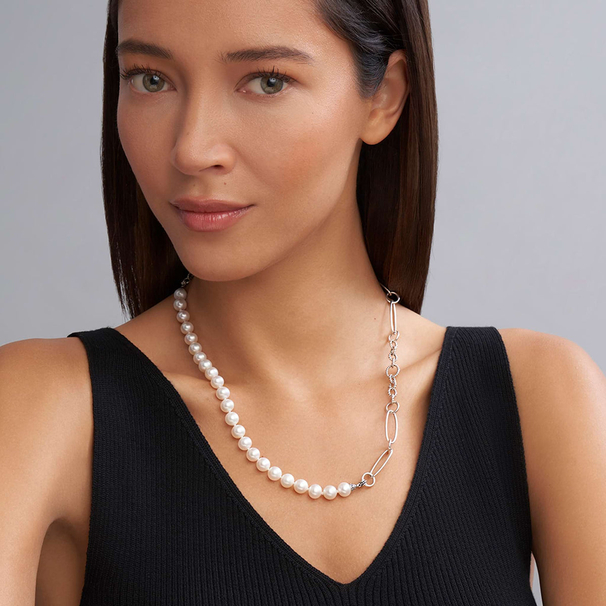 Luna Pearl Link Necklace LAGOS