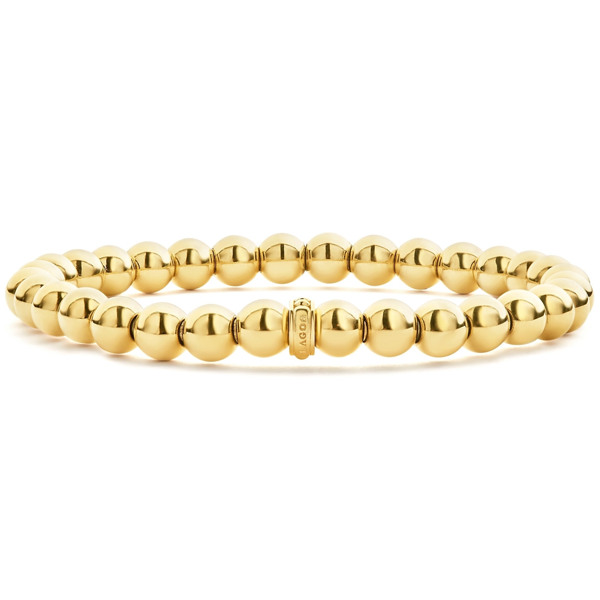 An 18K gold signature Caviar small beaded bracelet.