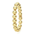 Caviar Gold 18K Gold Bead Bracelet 12mm, featuring a sleek row of polished gold spheres, exuding elegance and artisanal craftsmanship.