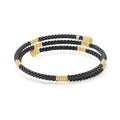 3mm featuring black beaded coils, accented with gold stations and polished endcaps, showcasing LAGOS craftsmanship.