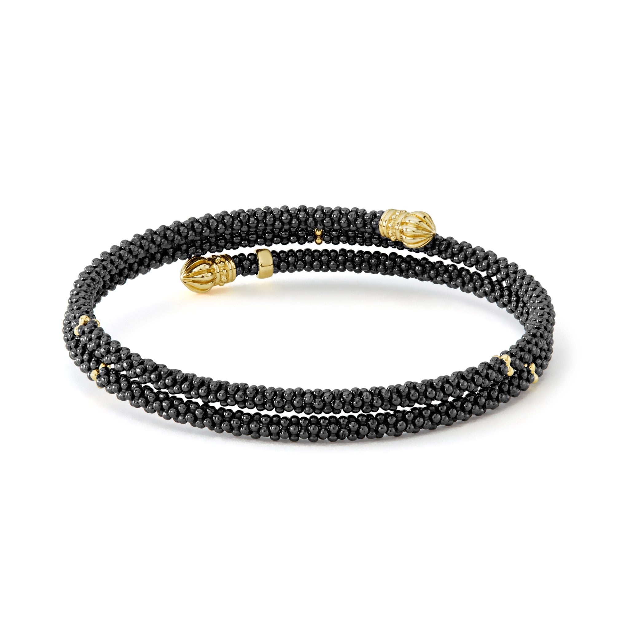 Black Caviar Ceramic Wrap Bracelet