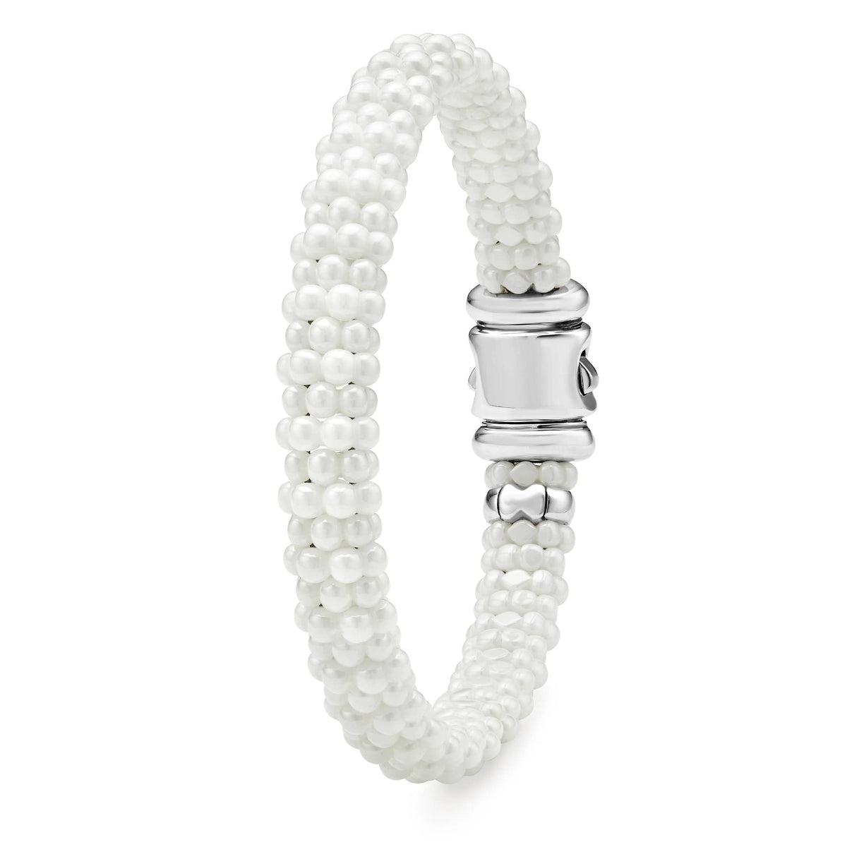 White Ceramic Beaded Bracelet 9mm | LAGOS Jewelry