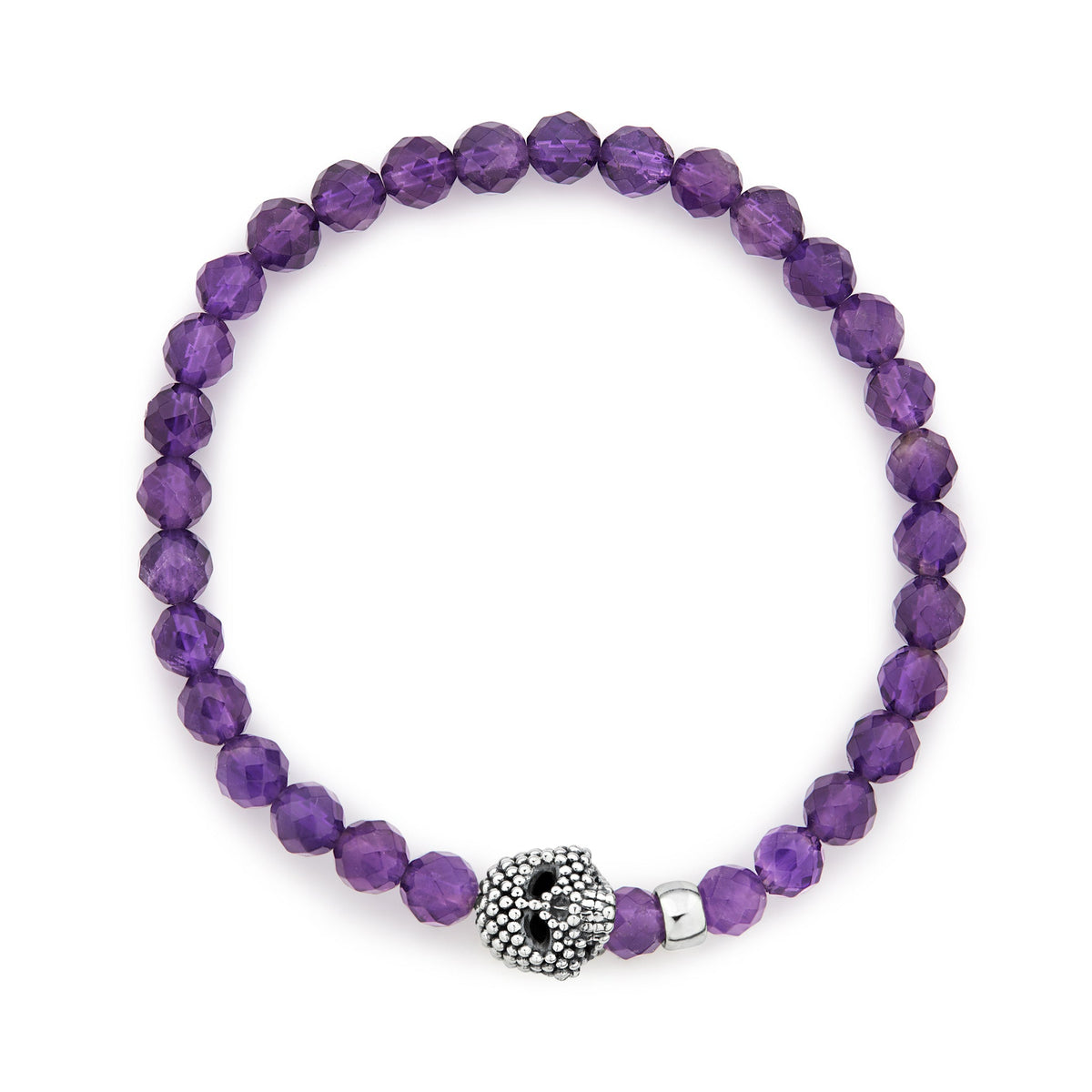 Amethyst Caviar Skull Bracelet | LAGOS Jewelry