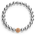 Signature Caviar Stretch Rose Gold Bead Bracelet
