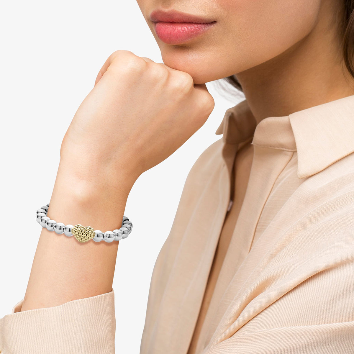 Lagos heart charm bracelet sale