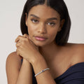 Model wearing a Small Amethyst Caviar Bracelet
