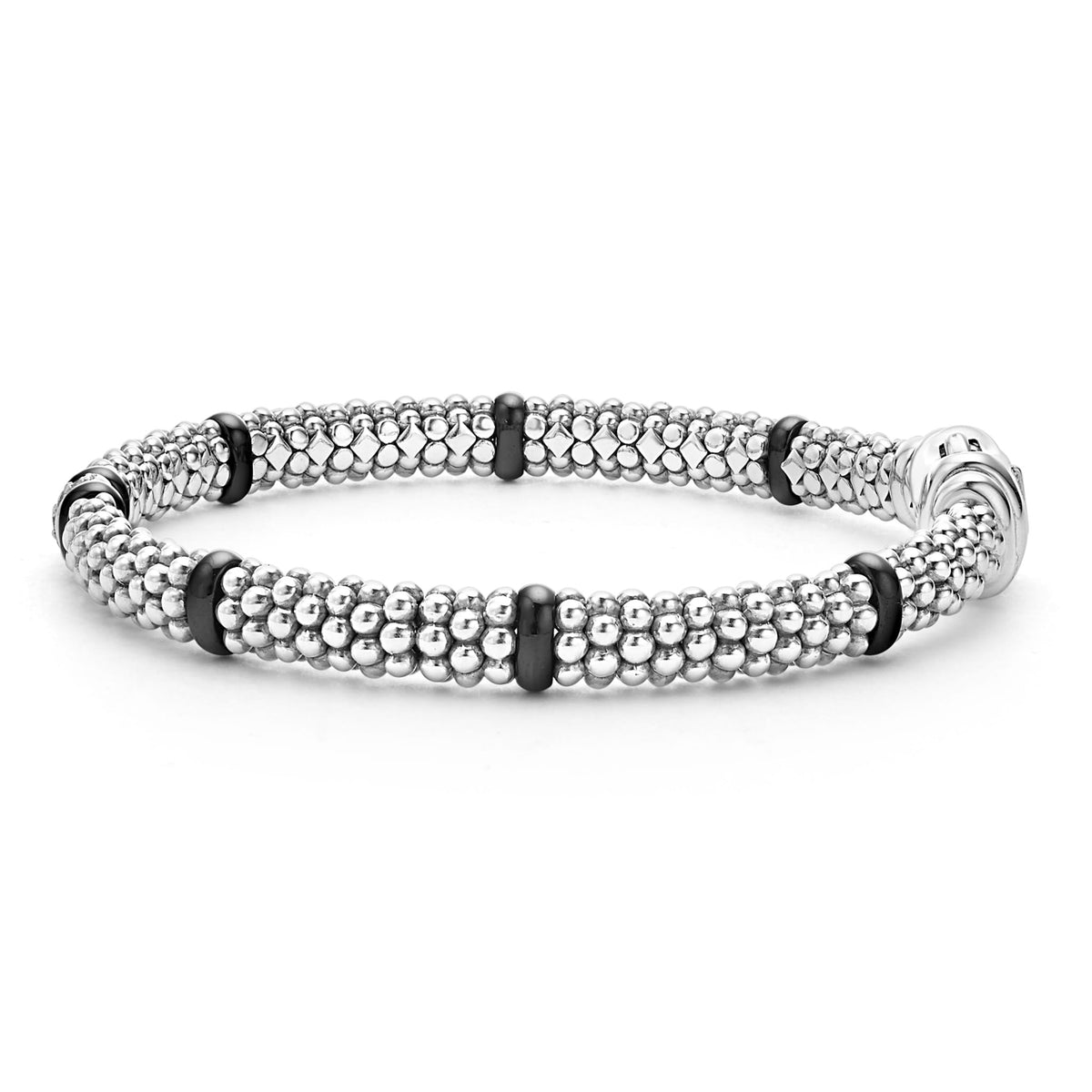 Black Caviar Black Single Station Diamond Caviar Bracelet