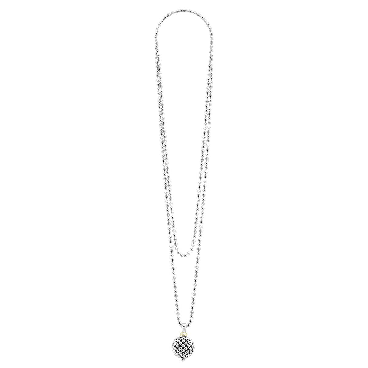 Caviar Gold Collection 18K Gold Ball Chain Necklace, 34