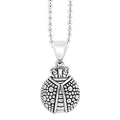You're Lucky! A lovely ladybug crafted in sterling silver with Caviar beading finished on a versatile ball chain necklace.