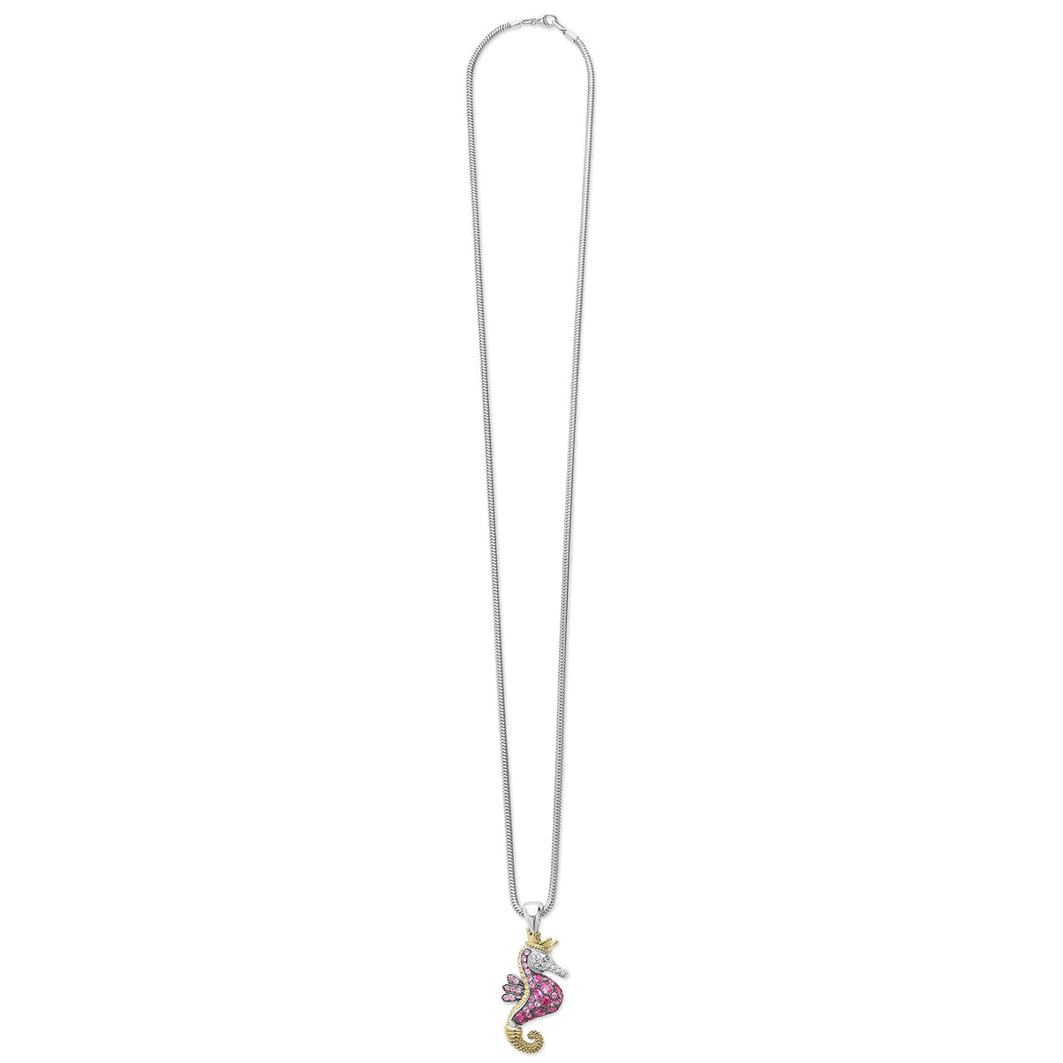 Pink Sapphire & Diamond Seahorse Pendant Necklace | LAGOS Jewelry
