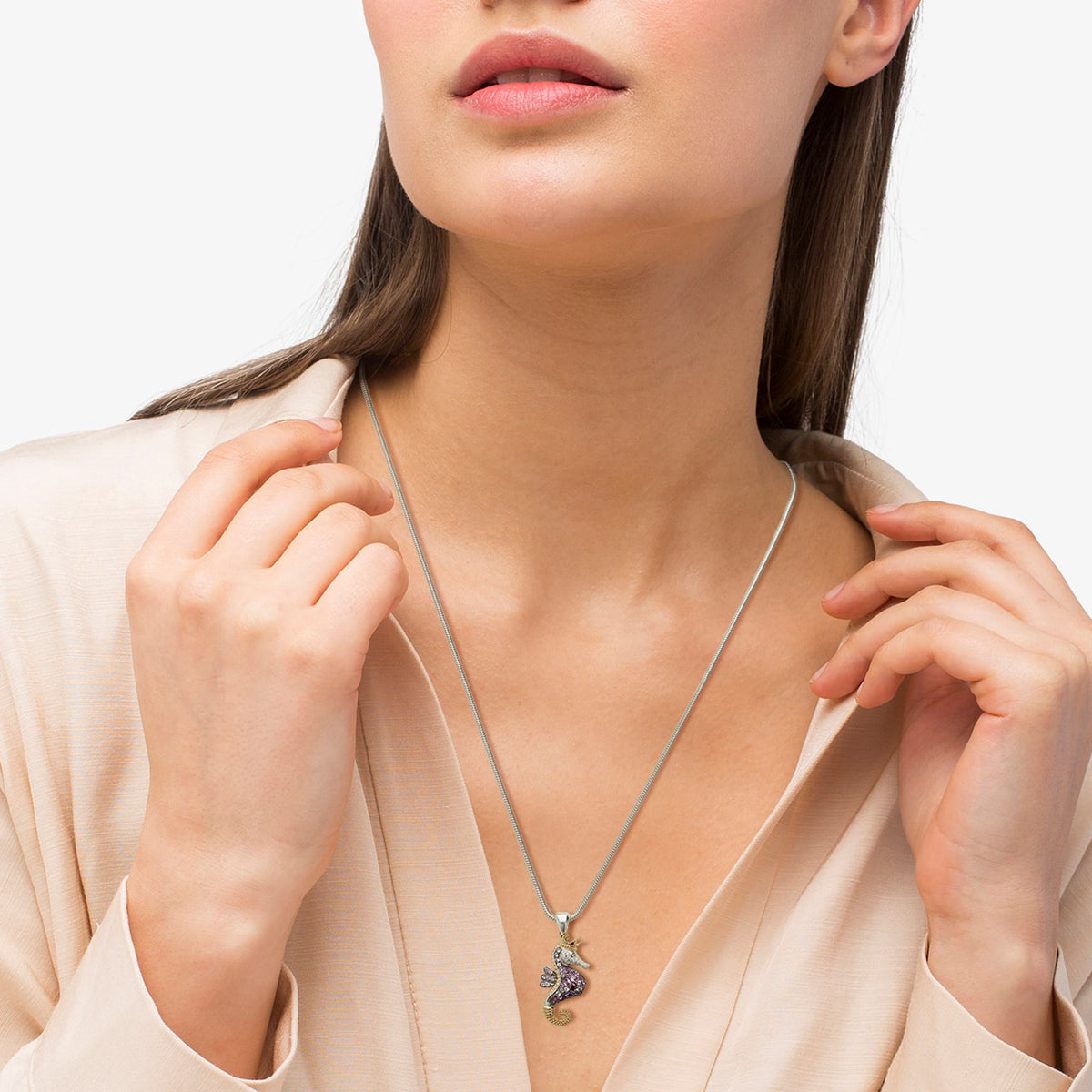 Pink Sapphire & Diamond Seahorse Pendant Necklace | LAGOS Jewelry