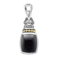 Onyx bezel-set gemstone pendant accented with 18K gold and sterling silver details. Accommodates most LAGOS necklaces.