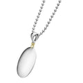 side view of Oval Pendant Necklace