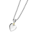 Beloved Heart Pendant Necklace featuring a sterling silver ball-chain and polished heart-shaped pendant with an 18K gold accent, showcasing LAGOS dedication to elegance.