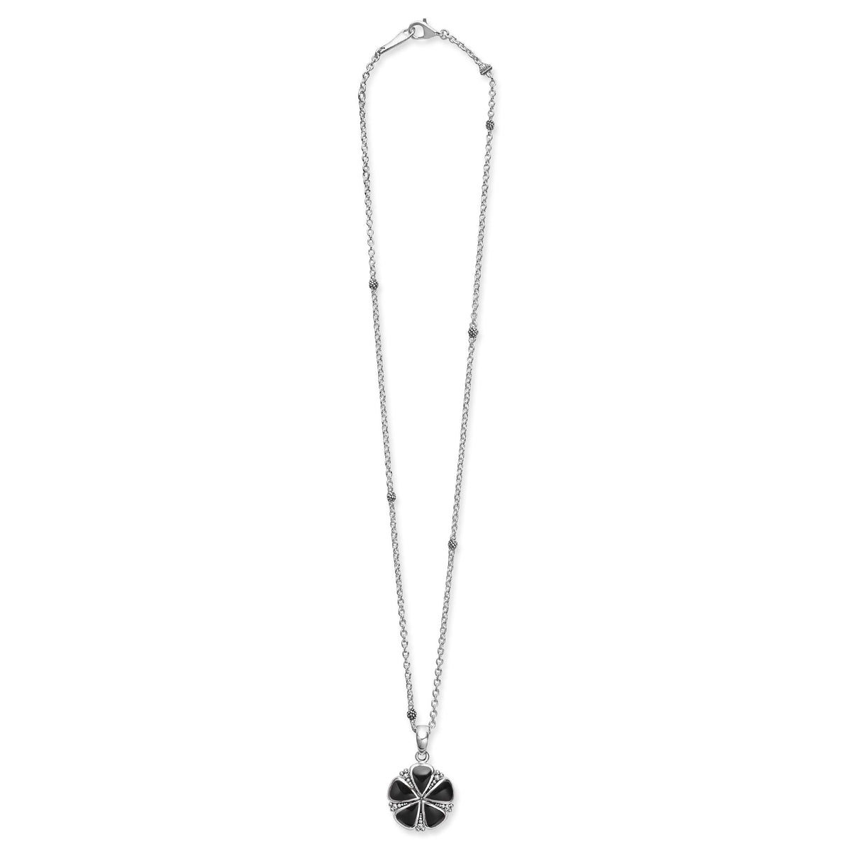 Onyx Flower Pendant Necklace | LAGOS Jewelry