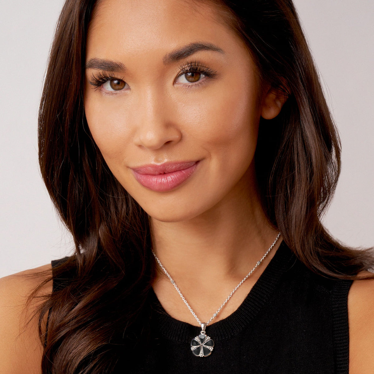 Onyx Flower Pendant Necklace | LAGOS Jewelry