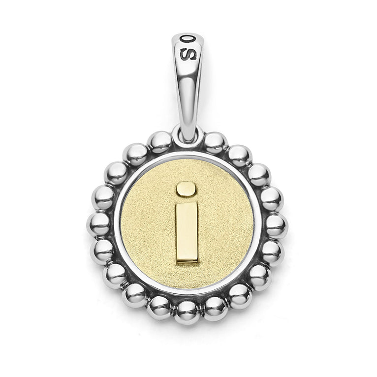 A Signature Caviar sterling silver and 18K gold initial ‘I’ charm. Charm can only be paired with chains 04-80756-ML, 04-80549-ML, 04-80946-ML or 04-10534-ML. Chain sold separately.