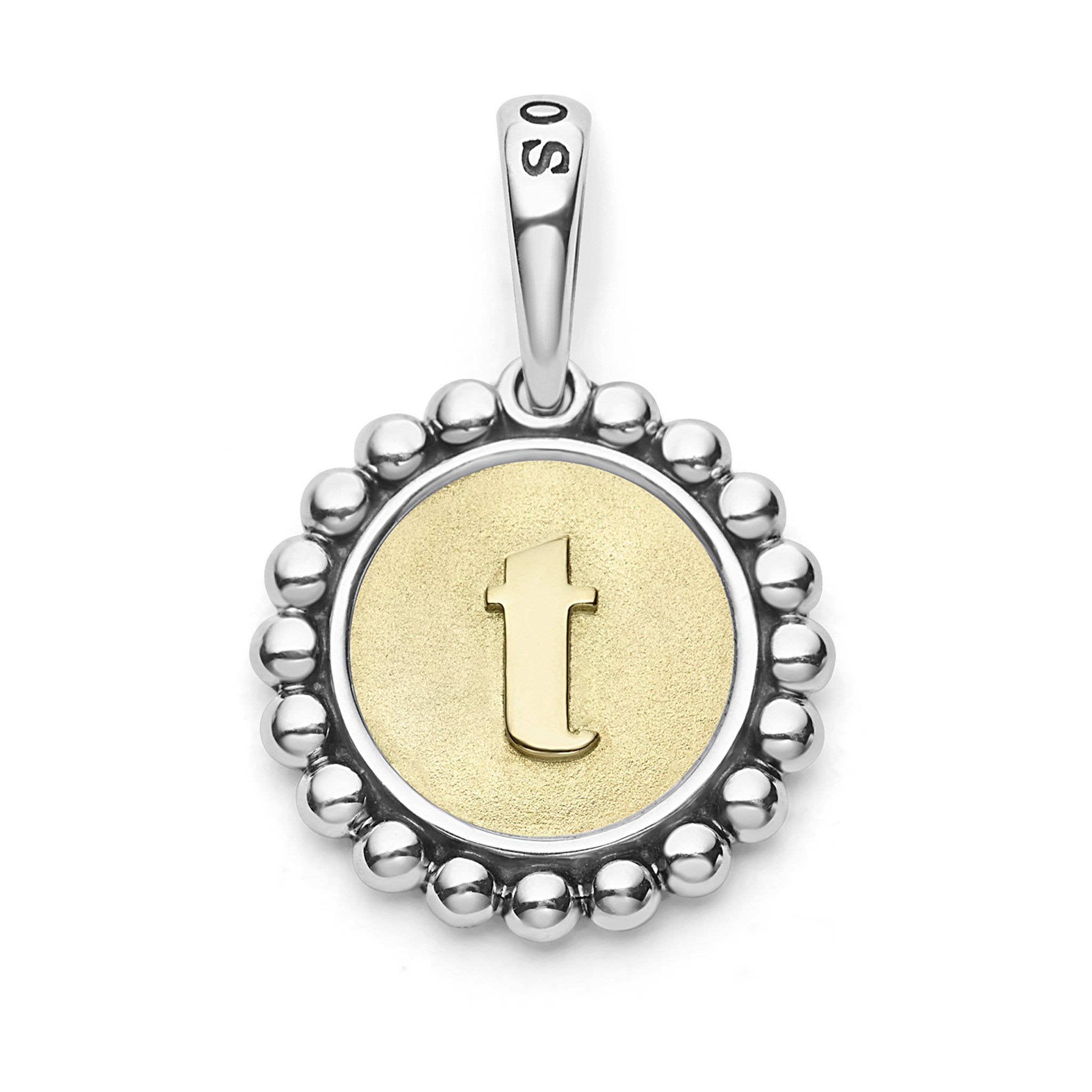 A Signature Caviar sterling silver and 18K gold initial ‘T’ charm. Charm can only be paired with chains 04-80756-ML, 04-80549-ML, 04-80946-ML or 04-10534-ML. Chain sold separately.