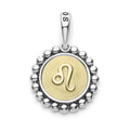 The Leo sterling silver and 18K gold Signature Caviar charm represents birthdays from July 23 to August 22. Charm can only be paired with chains 04-80756-ML, 04-80549-ML, 04-80946-ML or 04-10534-ML. Chain sold separately.