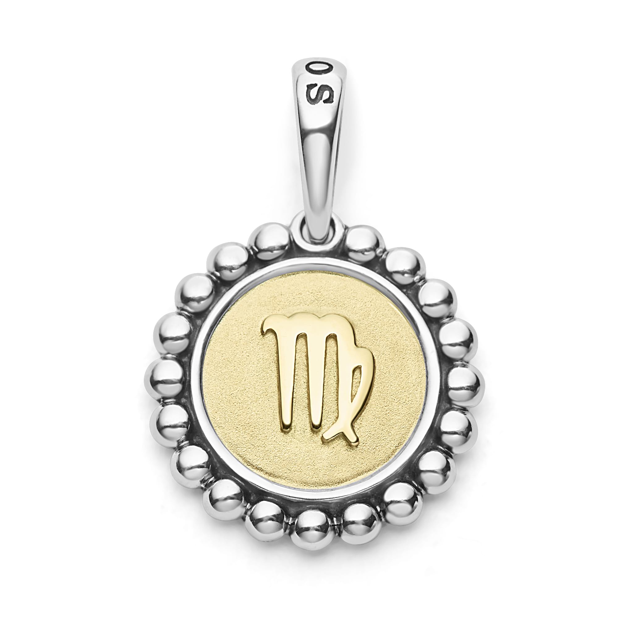 The Virgo sterling silver and 18K gold Signature Caviar charm represents birthdays from August 23 to September 22. Charm can only be paired with chains 04-80756-ML, 04-80549-ML, 04-80946-ML or 04-10534-ML. Chain sold separately.