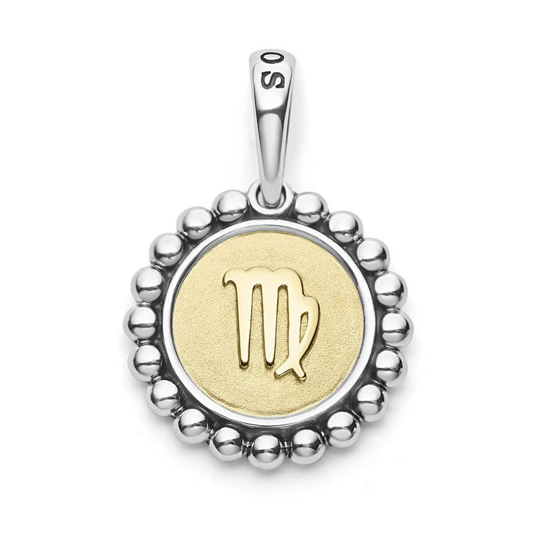 The Virgo sterling silver and 18K gold Signature Caviar charm represents birthdays from August 23 to September 22. Charm can only be paired with chains 04-80756-ML, 04-80549-ML, 04-80946-ML or 04-10534-ML. Chain sold separately.