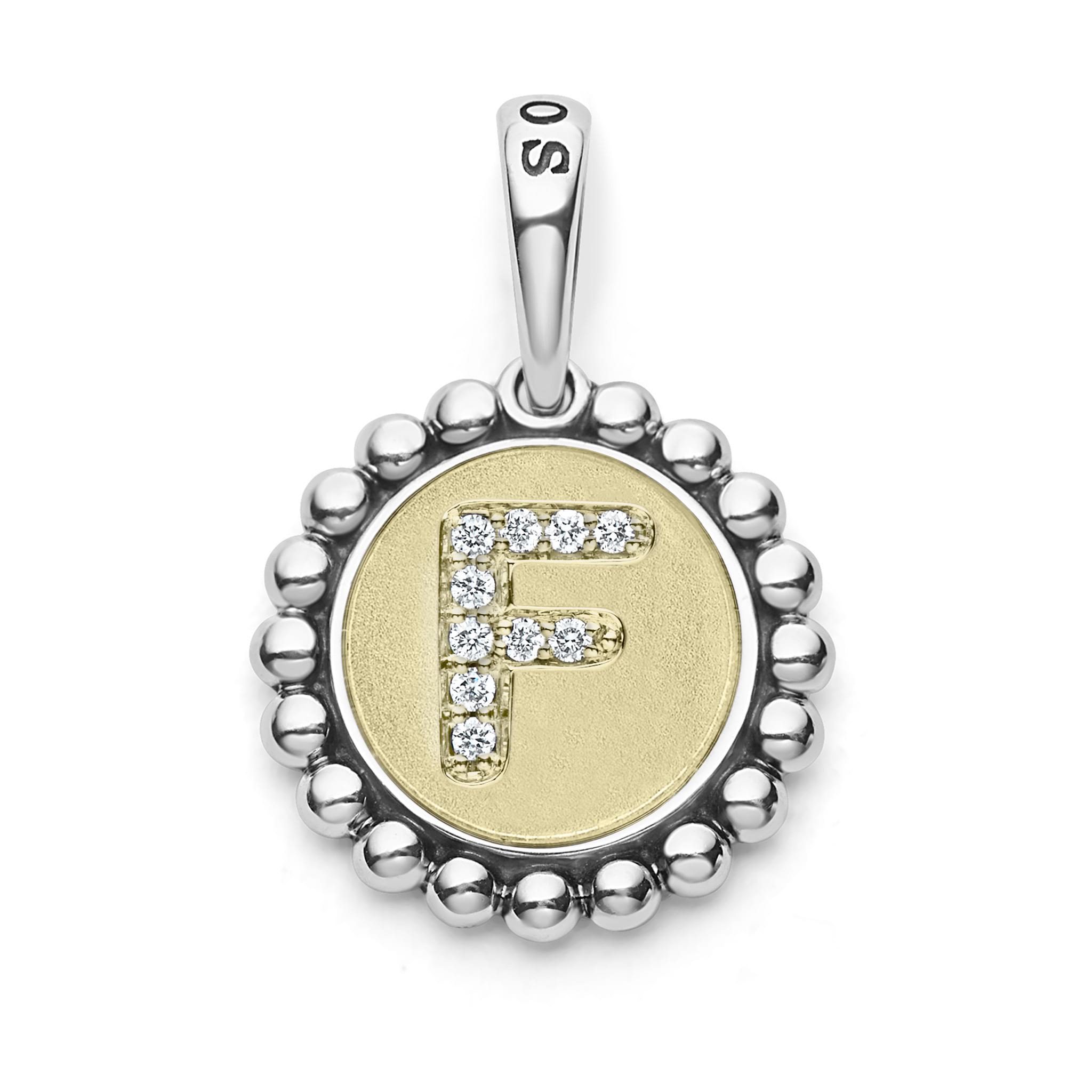 Signature Caviar Diamond F Initial Charm