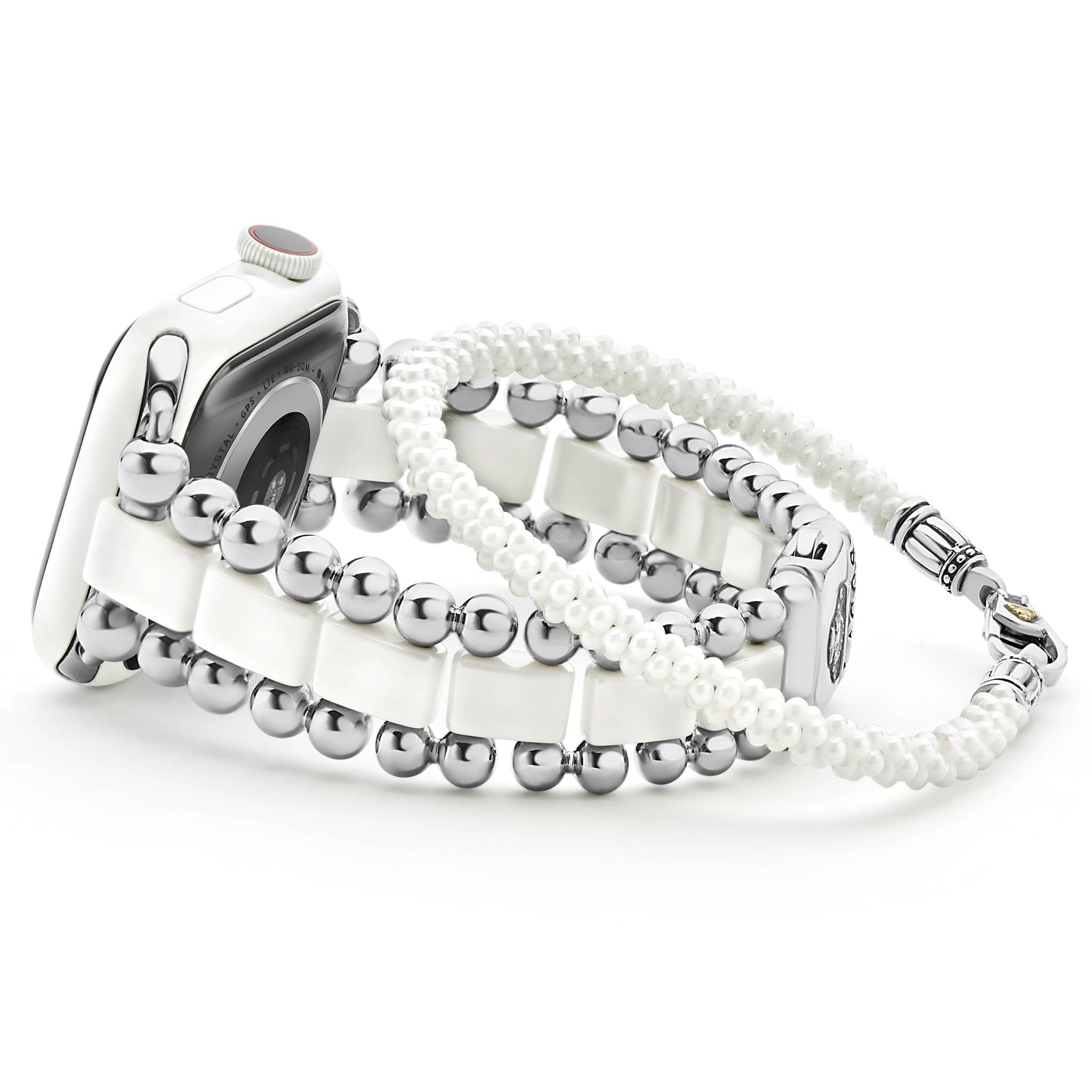 A LAGOS exclusive. The perfect set of white ceramic bracelets that can be easily styled together with any outfit.