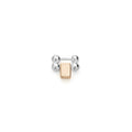 One individual 18K rose gold and sterling silver link to adjust your 18K rose gold and sterling silver Smart Caviar bracelet.