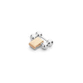 Smart Caviar Sterling Silver and 18k Rose Gold Link featuring polished metal balls for facial massage, reflecting LAGOS's elegance and quality craftsmanship.