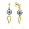 Featuring luminous black Tahitian pearls and a touch of sparkle from delicate diamonds, these drop earrings are perfect for adding a sophisticated edge to any look.