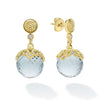 18K gold, prasiolite and diamonds form these timeless drop earrings. LAGOS diamonds are the highest quality natural stones.