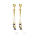 Studio 18K Gold Blue Sapphire Drop Earrings