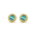 Covet Round Abalone Stud Earring