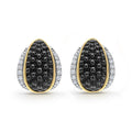 Caviar Gold 18K Gold & Black Ceramic Caviar Diamond Stud Earrings
