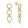 Studio 18K Gold Geometric Diamond Drop Earrings