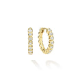 Caviar Gold 18K Gold Hoop Diamond Earrings