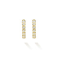 Caviar Gold 18K Gold Hoop Diamond Earrings