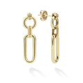 18K gold variations of Caviar beading & fluting elements form these link drop earrings.