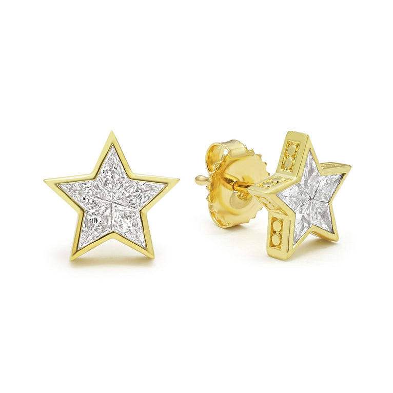 Channels of 18K gold framed by bright Caviar beading on these versatile earrings. Finished with comfortable omega and post backs.