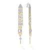 18k gold and diamonds cascade to form these dramatic drop earrings. LAGOS diamonds are the highest quality natural stones.