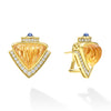 Studio 18K Citrine and Diamond Omega Clip Earrings