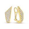These stud earrings are crafted from 18K Caviar Gold and adorned with pavé-set diamonds for a radiant sparkle. Each earring is secured with an omega clip.