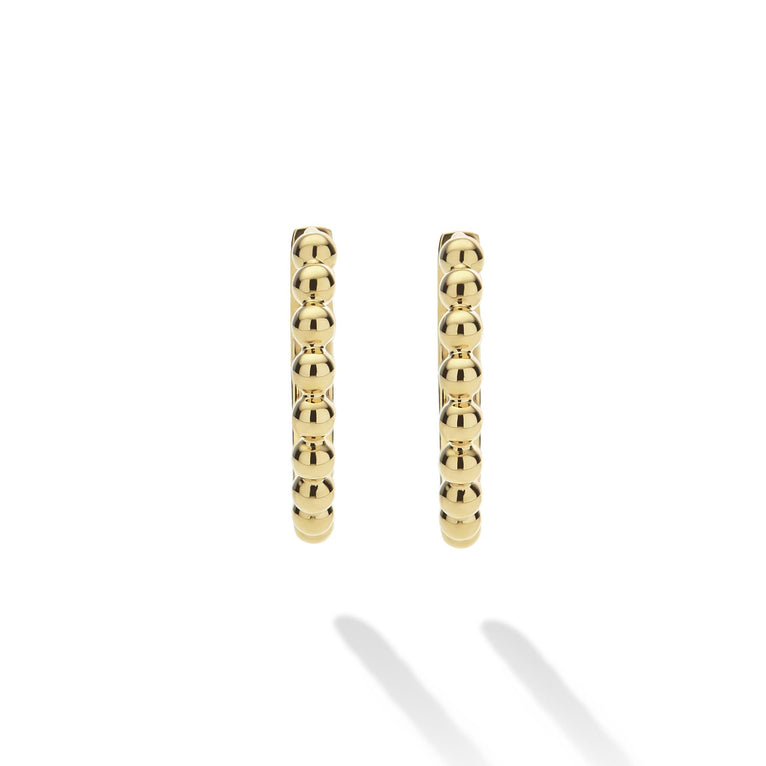 Caviar Gold 18K Gold Caviar Huggie Earrings